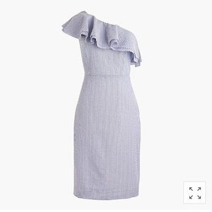 J. Crew Seersucker Ruffle dress
